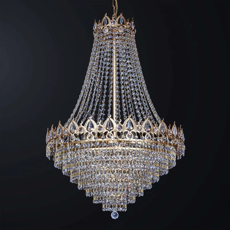 Lampadario classico oro con cristalli impero 9 luci BGA 3449-60 design swarovsky